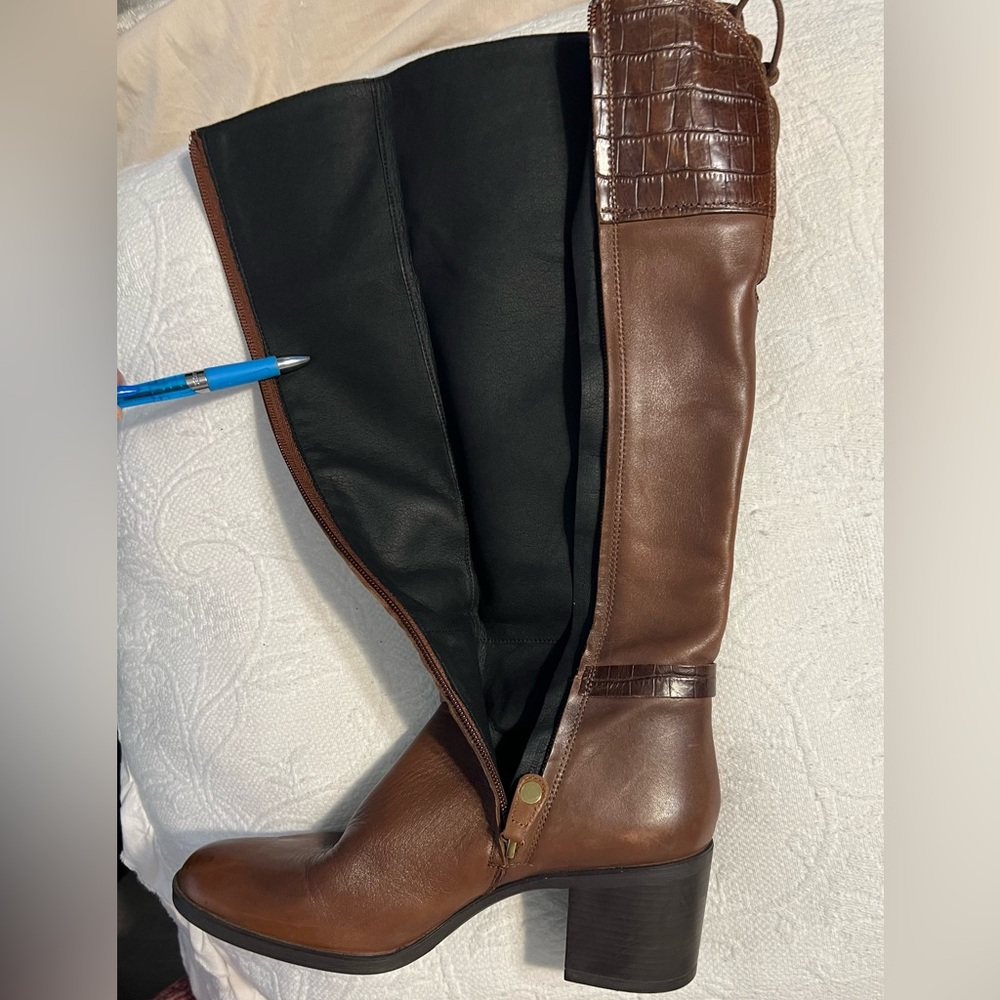 Geox Wistrey Respero Tall Leather Boots Size 39 - Picture 7 of 10